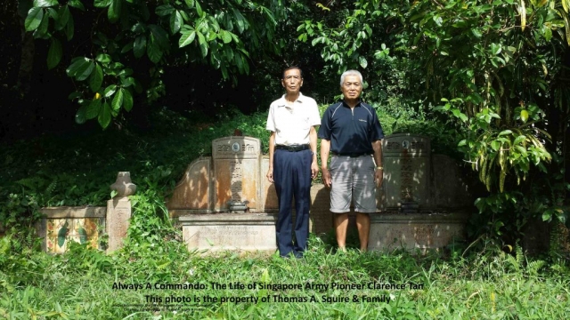 Clarence Tan and cousin at Bukit Brown Cemetery