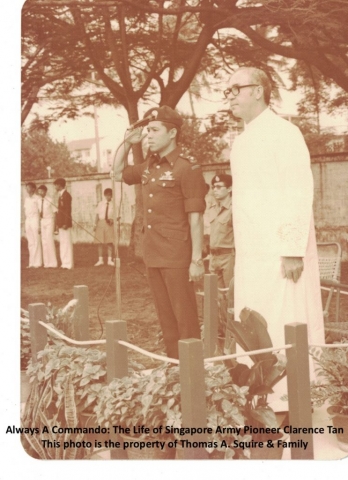 Clarence Tan with Brother McNally at St Patricks School